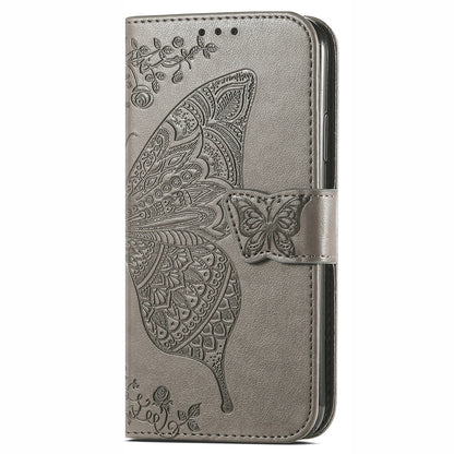 Imprint Butterfly Pattern Leather Wallet Phone Shell Stand Case for Oppo A94 5G / Reno5 Z