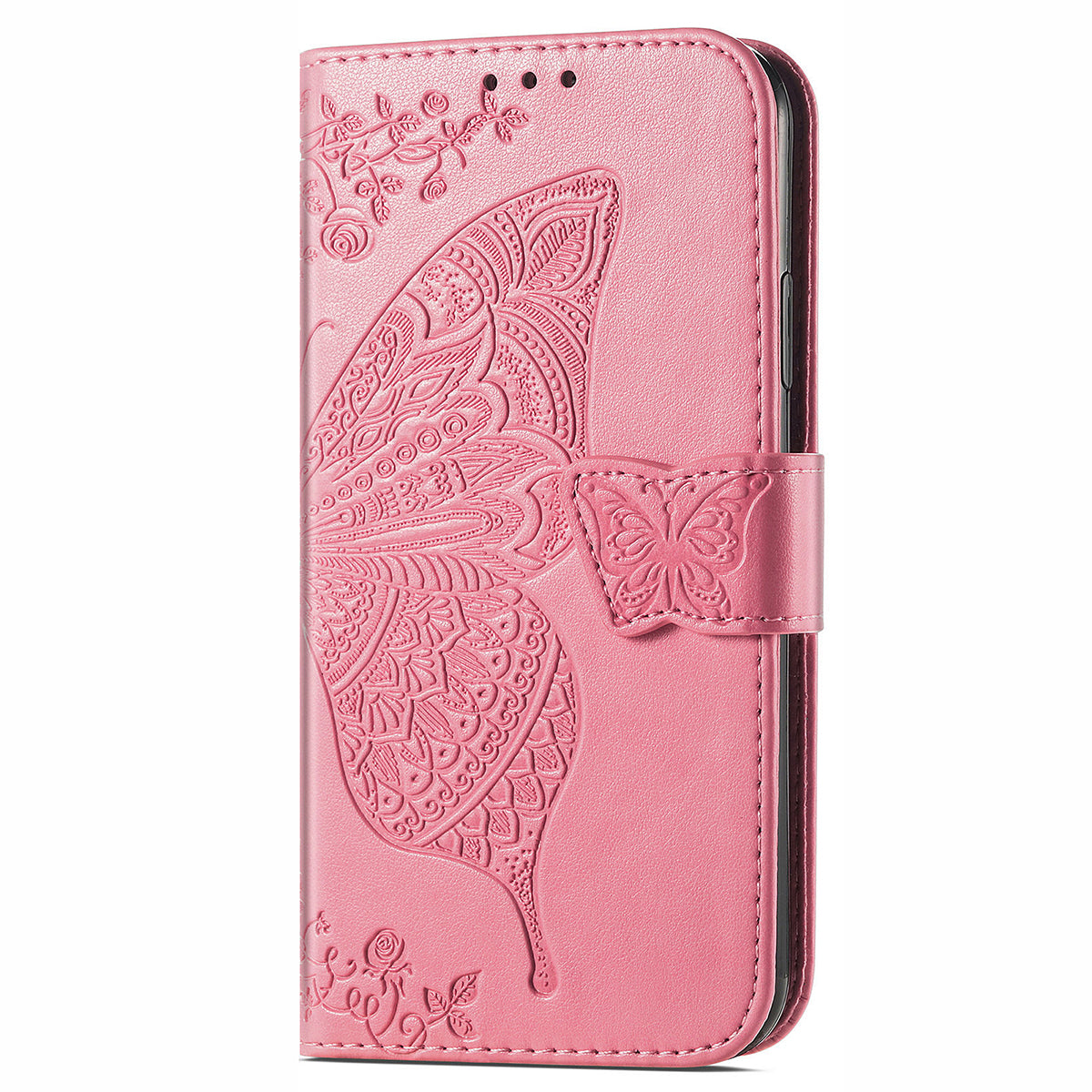 Imprint Butterfly Pattern Leather Wallet Phone Shell Stand Case for Oppo A94 5G / Reno5 Z