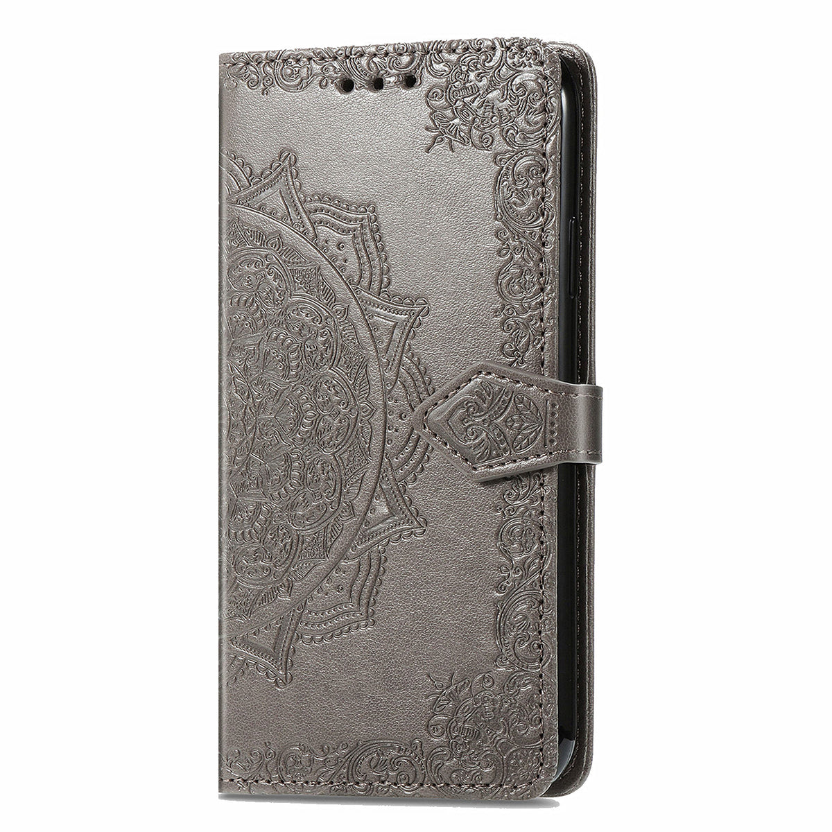 Mandala Flower Embossment PU Leather Wallet Shell Leather Case for 	Oppo A94 5G / Reno5 Z