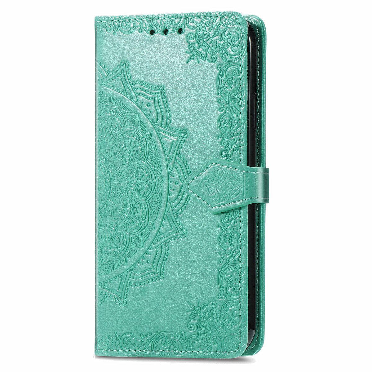 Mandala Flower Embossment PU Leather Wallet Shell Leather Case for 	Oppo A94 5G / Reno5 Z