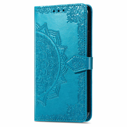 Mandala Flower Embossment PU Leather Wallet Shell Leather Case for 	Oppo A94 5G / Reno5 Z