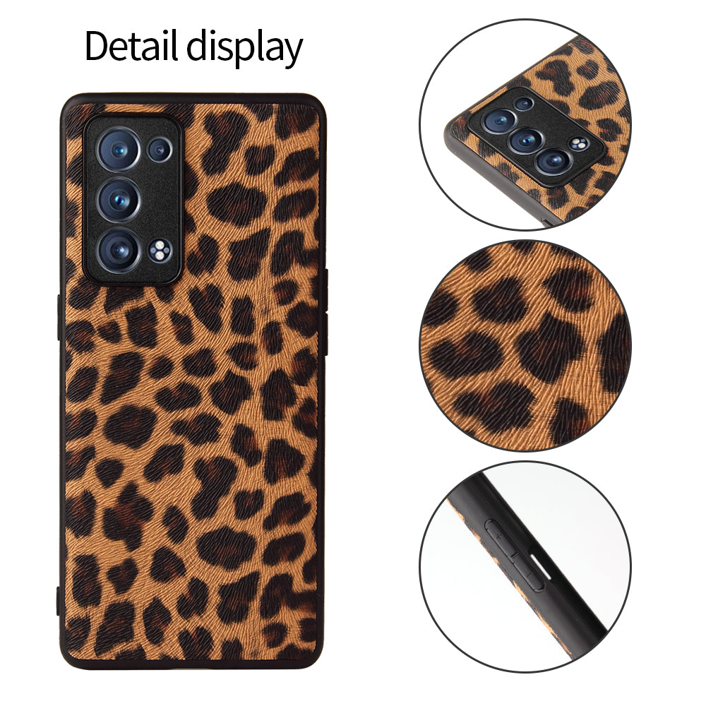 Well-protected PU Leather Coated PC + TPU Hybrid Case Phone Shell for Oppo Reno6 Pro+ 5G/Pro 5G (Snapdragon)