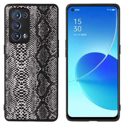 Well-protected PU Leather Coated PC + TPU Hybrid Case Phone Shell for Oppo Reno6 Pro+ 5G/Pro 5G (Snapdragon)