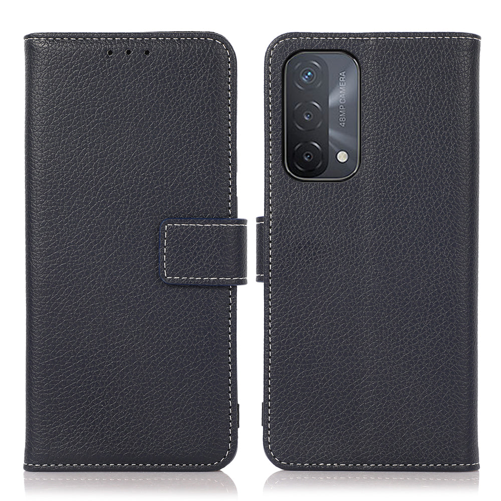 Stand Design Litchi Texture Leather Wallet Protective Cover Case for Oppo A93 5G/A74 5G/A54 5G