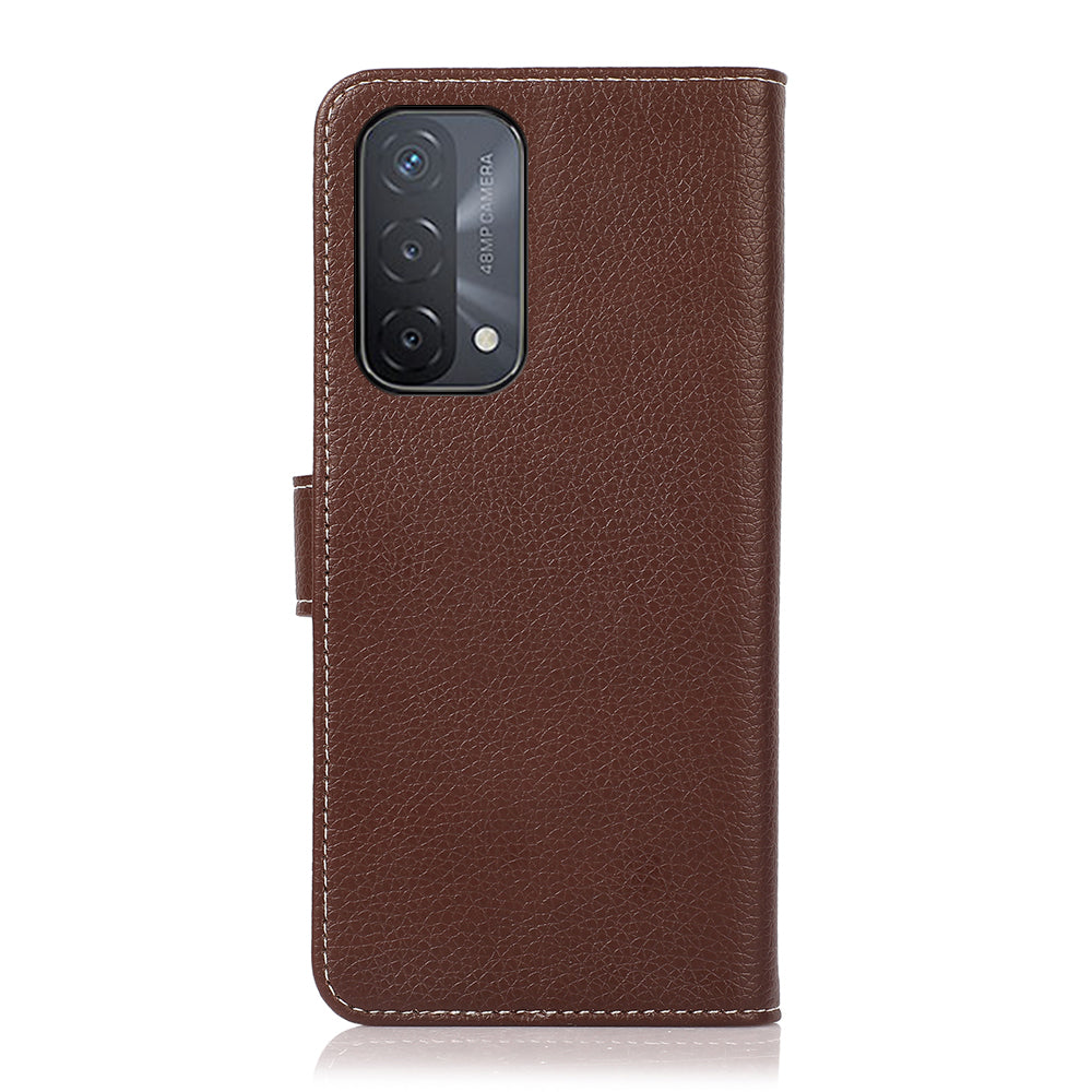 Stand Design Litchi Texture Leather Wallet Protective Cover Case for Oppo A93 5G/A74 5G/A54 5G