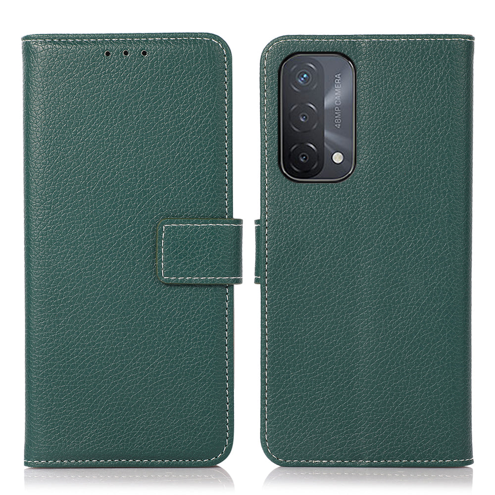 Stand Design Litchi Texture Leather Wallet Protective Cover Case for Oppo A93 5G/A74 5G/A54 5G