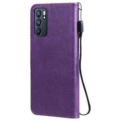 KT Leather Series-2 Anti-scratch Well Protected Pure Color Leather Phone Case for Oppo Reno6 5G