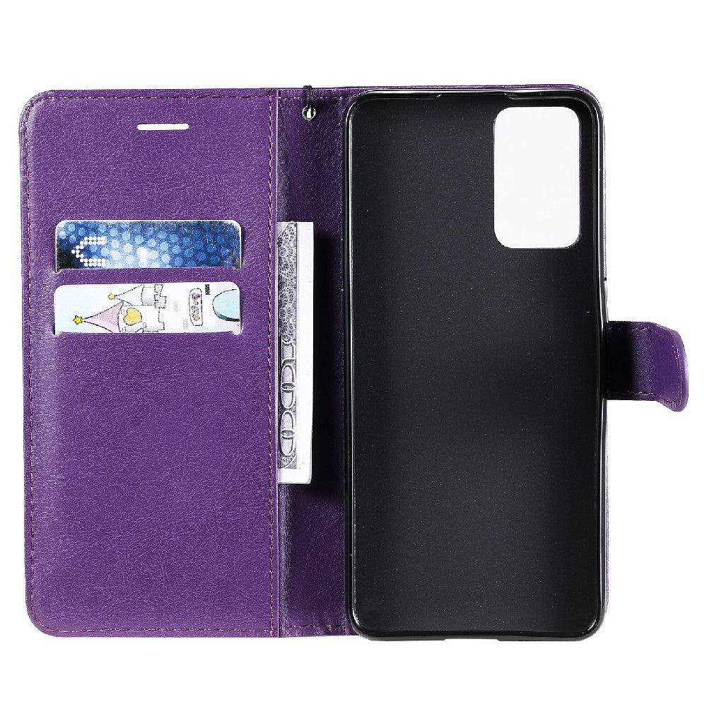 KT Leather Series-2 Anti-scratch Well Protected Pure Color Leather Phone Case for Oppo Reno6 5G