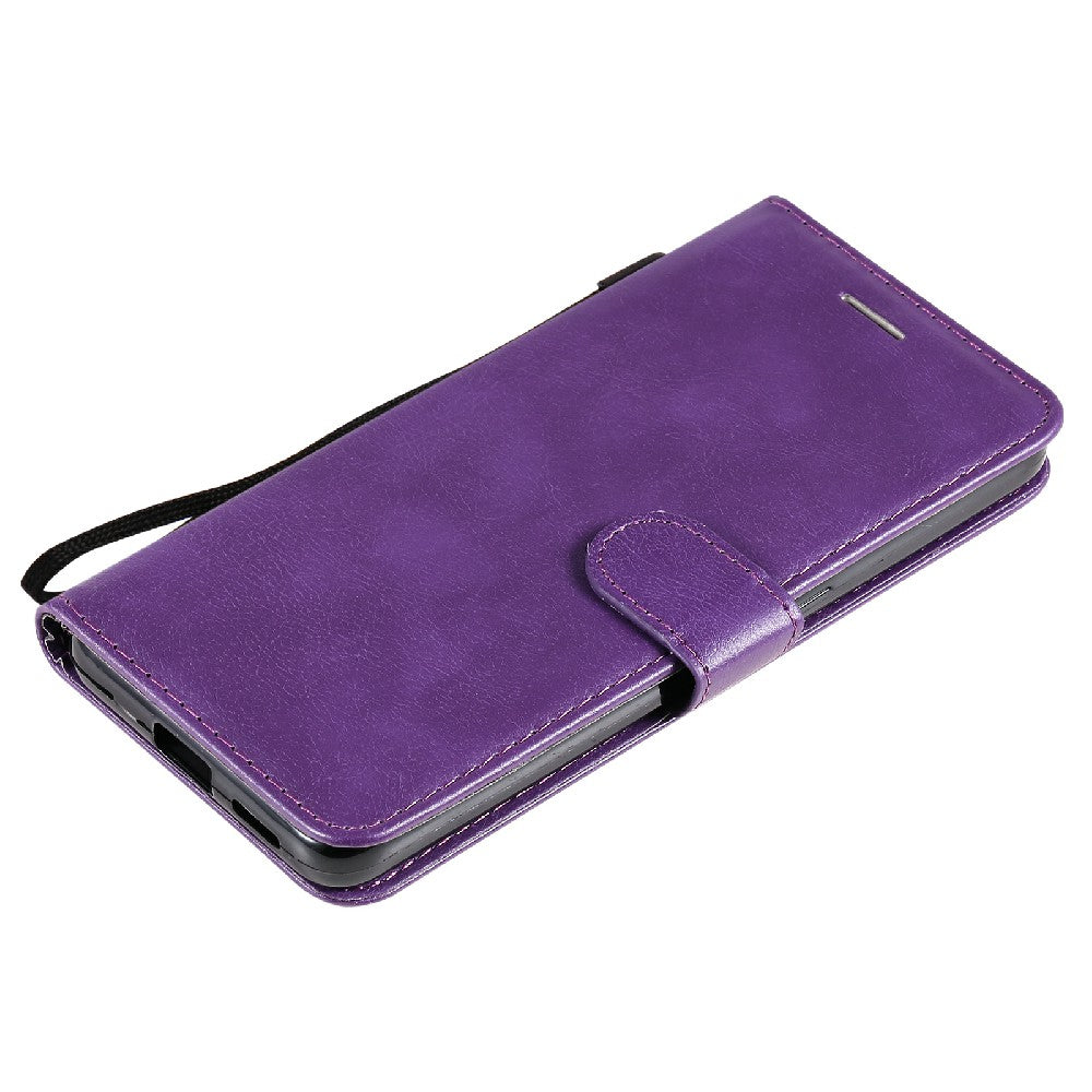 KT Leather Series-2 Anti-scratch Well Protected Pure Color Leather Phone Case for Oppo Reno6 5G