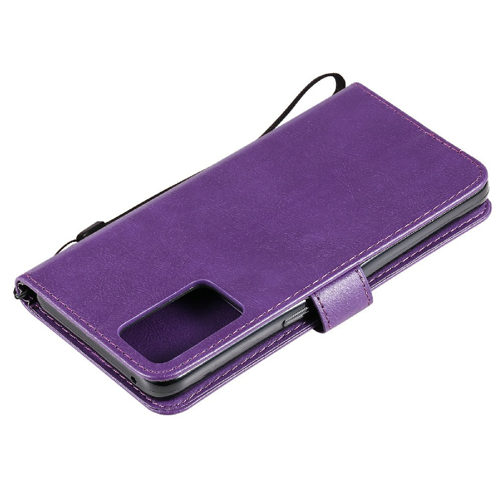 KT Leather Series-2 Anti-scratch Well Protected Pure Color Leather Phone Case for Oppo Reno6 5G