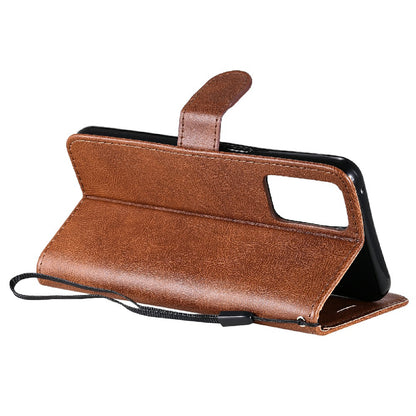 KT Leather Series-2 Anti-scratch Well Protected Pure Color Leather Phone Case for Oppo Reno6 5G