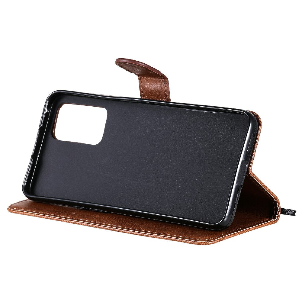 KT Leather Series-2 Anti-scratch Well Protected Pure Color Leather Phone Case for Oppo Reno6 5G