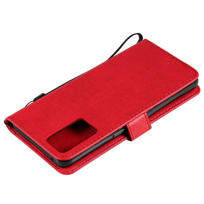 KT Leather Series-2 Anti-scratch Well Protected Pure Color Leather Phone Case for Oppo Reno6 5G