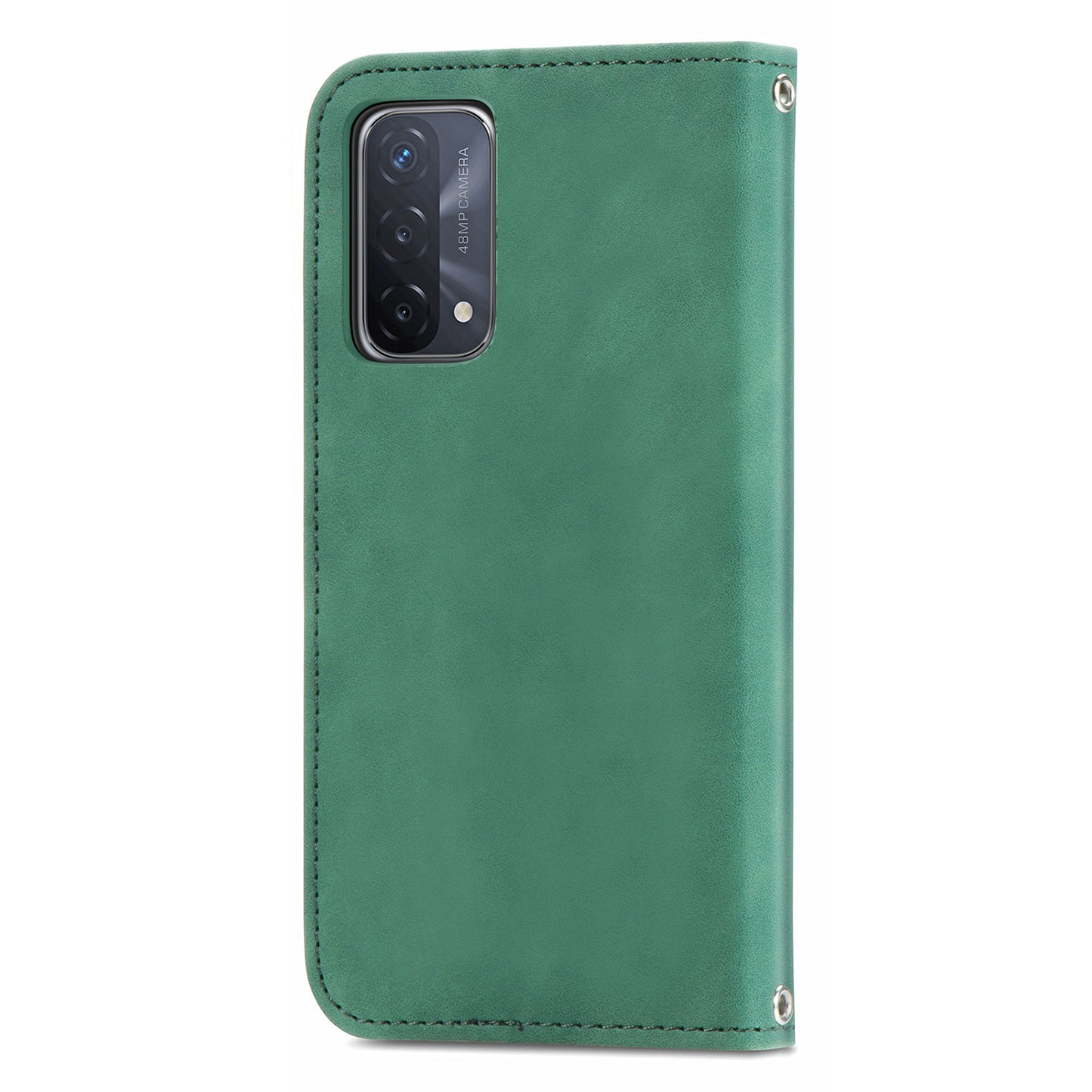 Card Slots Retro Style Leather Case Skin-touch Auto-absorbed Phone Cover for Oppo A54 5G