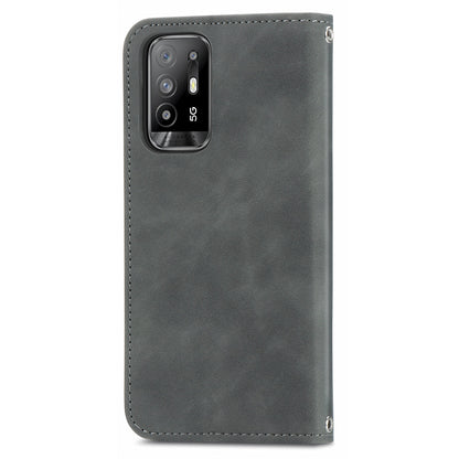 Skin-touch Magnetic Auto-absorbed Leather Case Shell with Card Holder for Oppo A94 5G