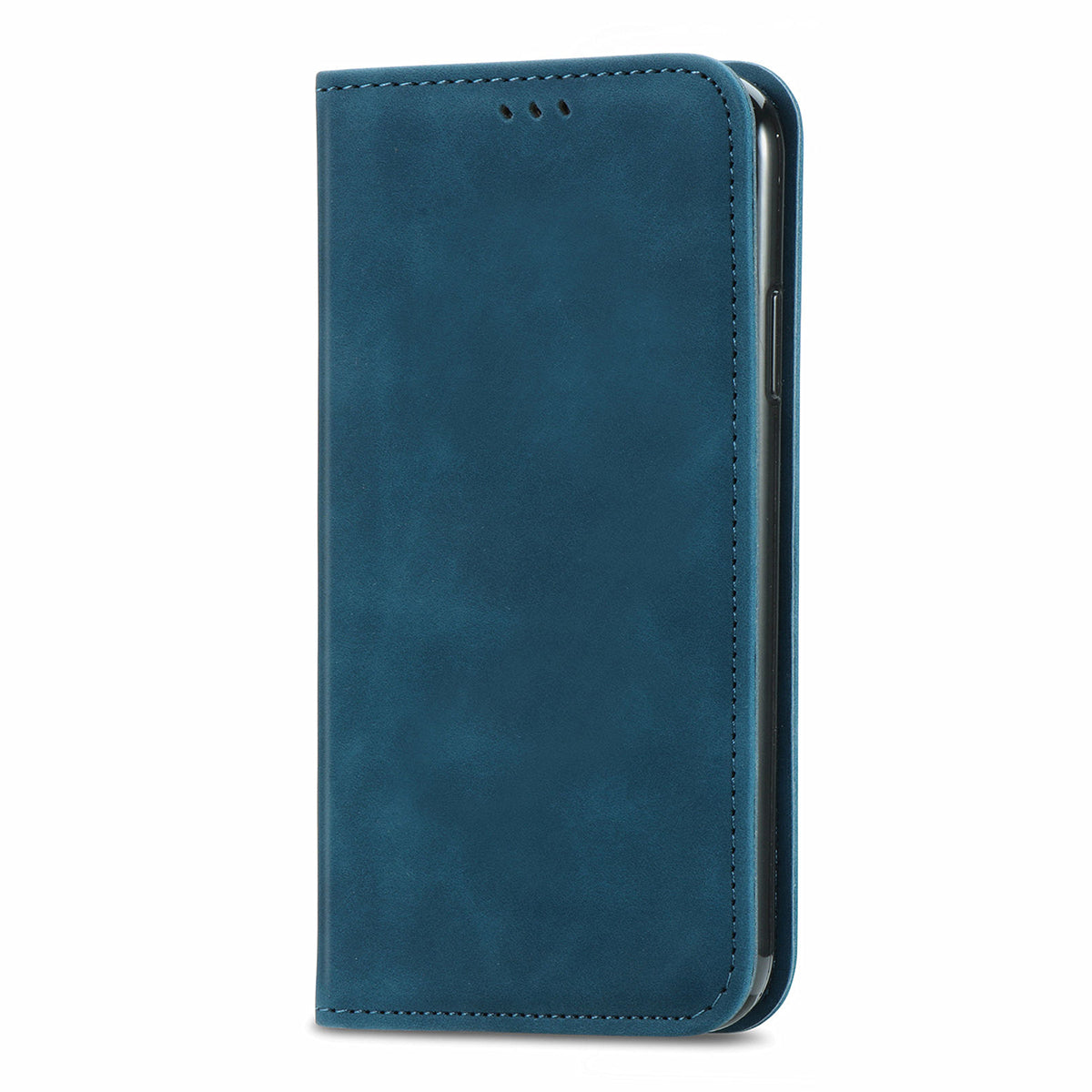 Skin-touch Magnetic Auto-absorbed Leather Case Shell with Card Holder for Oppo A94 5G