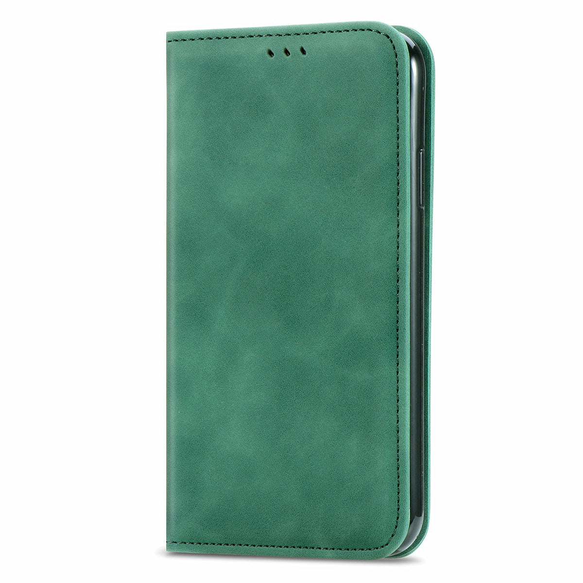 Skin-touch Magnetic Auto-absorbed Leather Case Shell with Card Holder for Oppo A94 5G