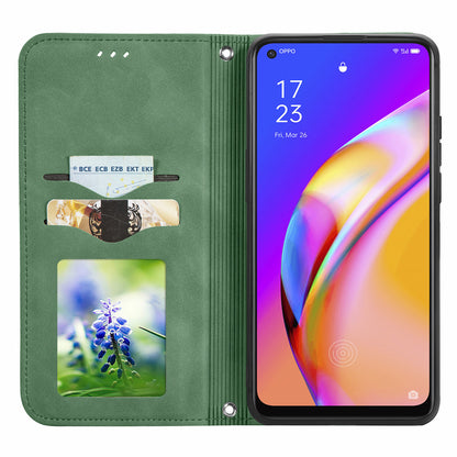 Skin-touch Magnetic Auto-absorbed Leather Case Shell with Card Holder for Oppo A94 5G