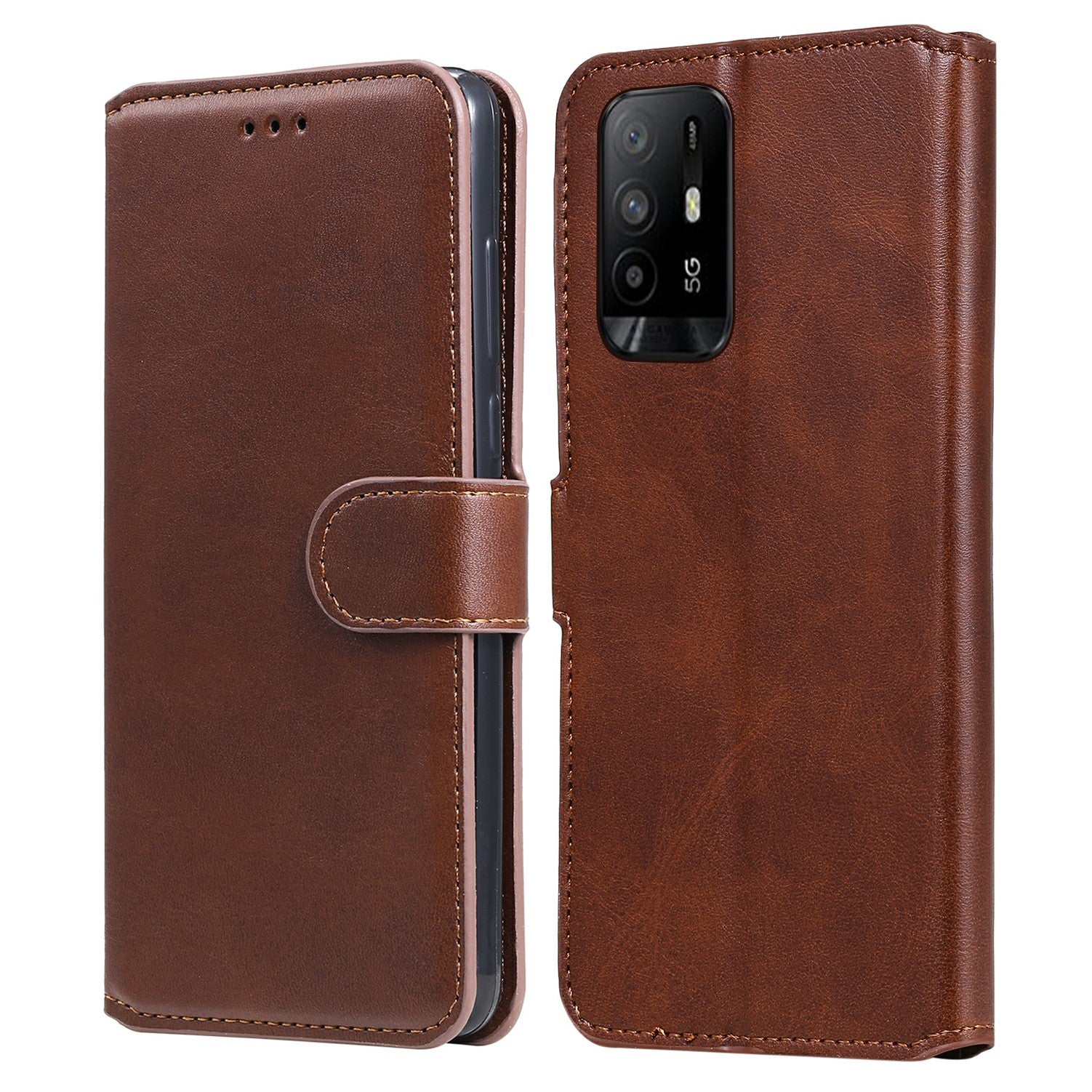 Flip Leather Phone Case with Wallet Stand for Oppo A95 5G/Oppo Reno5 Z 5G/F19 Pro+ 5G/A93 5G