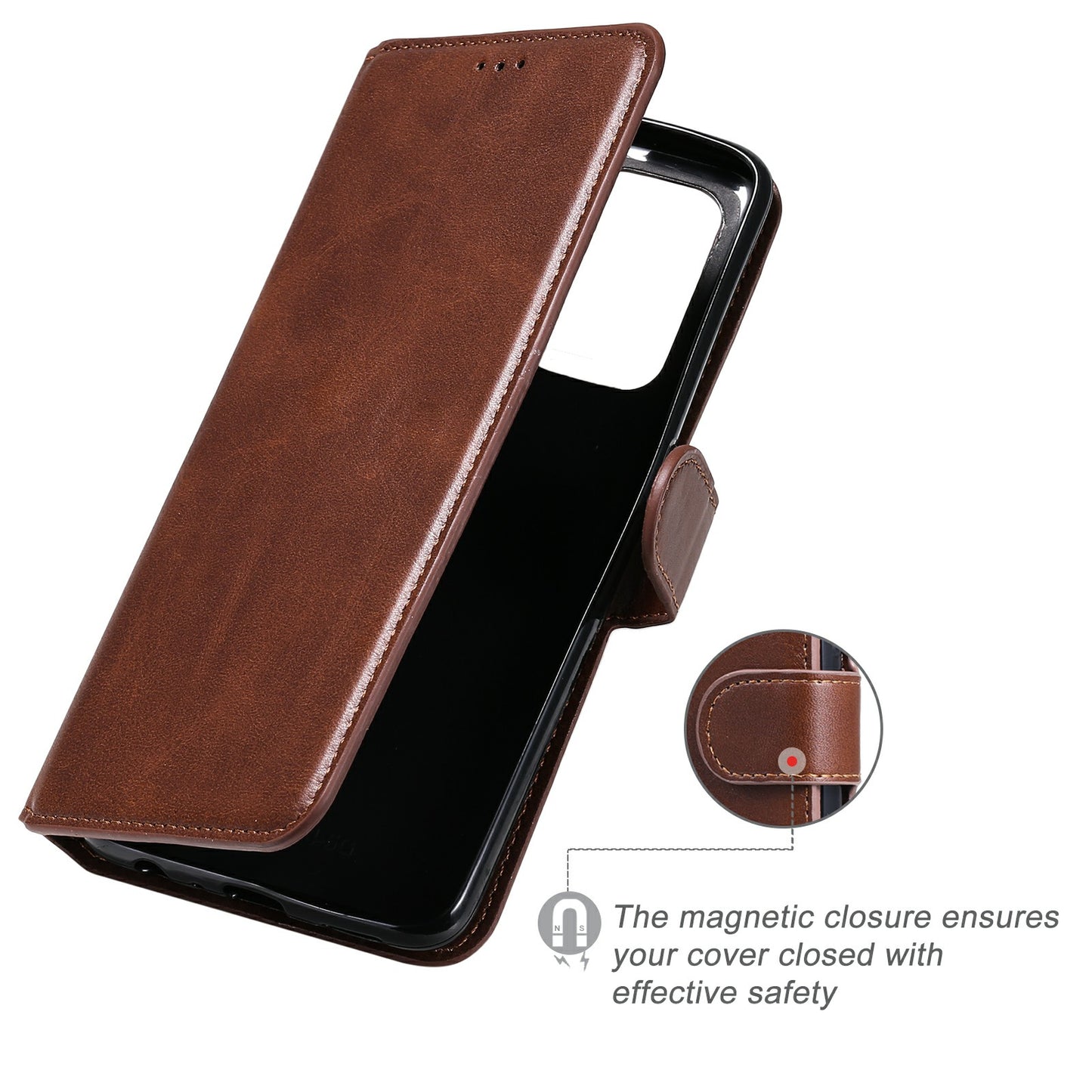 Flip Leather Phone Case with Wallet Stand for Oppo A95 5G/Oppo Reno5 Z 5G/F19 Pro+ 5G/A93 5G