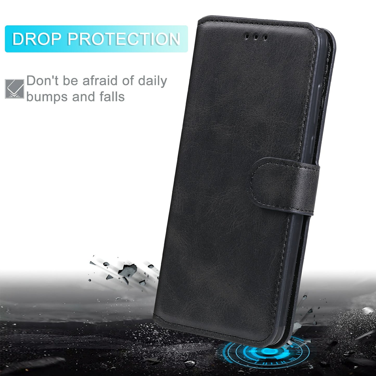 Flip Leather Phone Case with Wallet Stand for Oppo A95 5G/Oppo Reno5 Z 5G/F19 Pro+ 5G/A93 5G