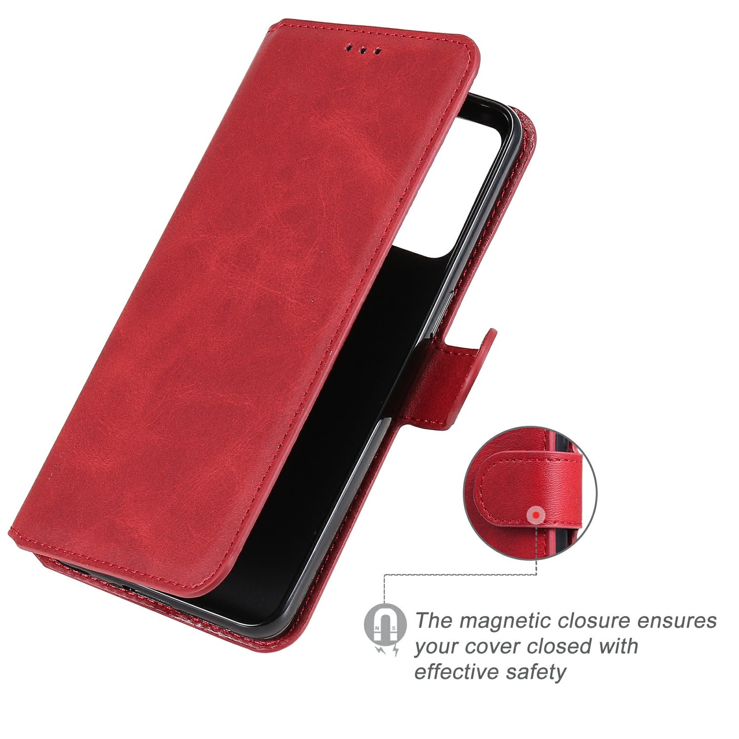 For Oppo Reno6 5G Leather Wallet Cell Phone Protective Cover Shell with Stand