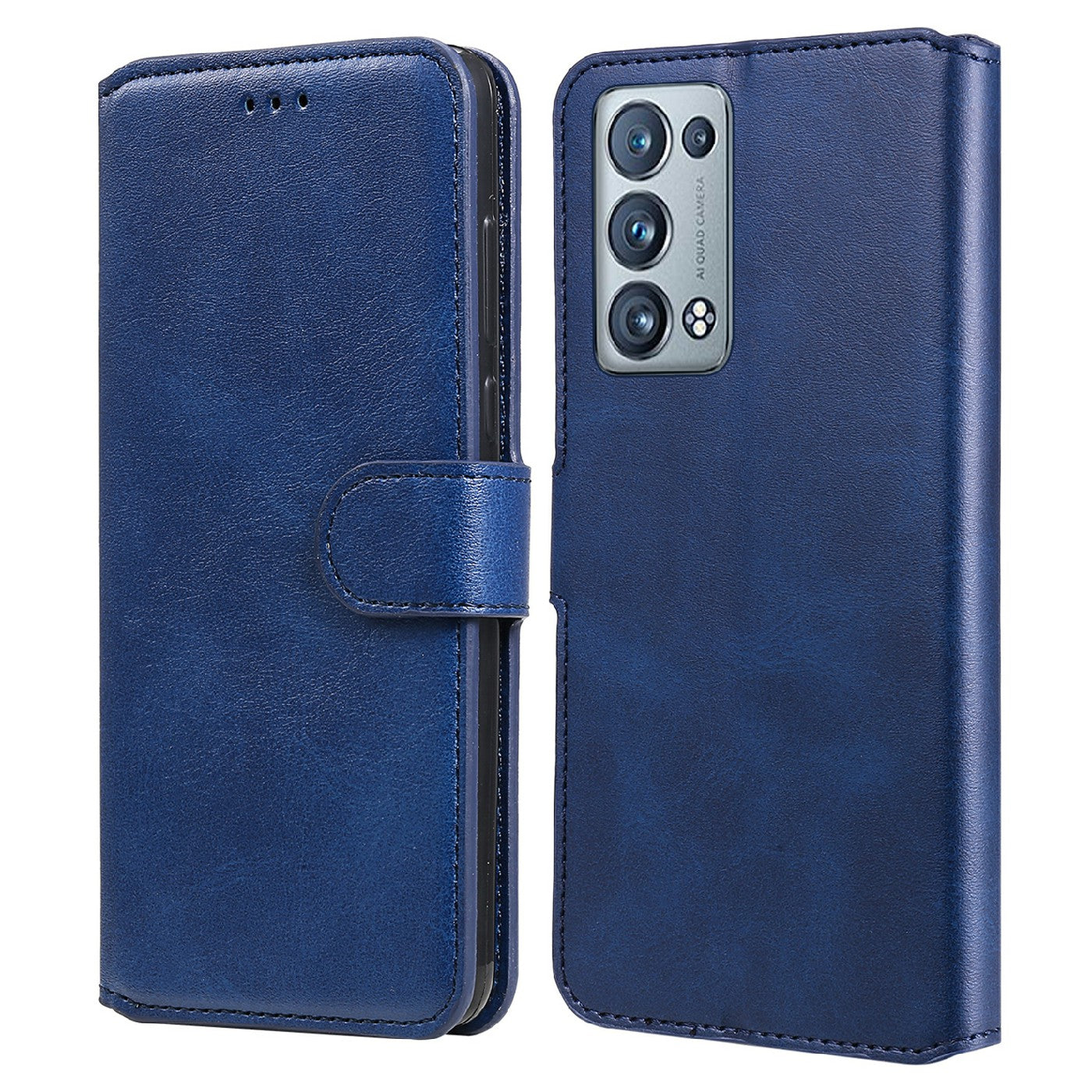 Shockproof PU Leather Wallet Stand Folio Flip Phone Cover for Oppo Reno6 Pro+ 5G/Pro 5G (Snapdragon)