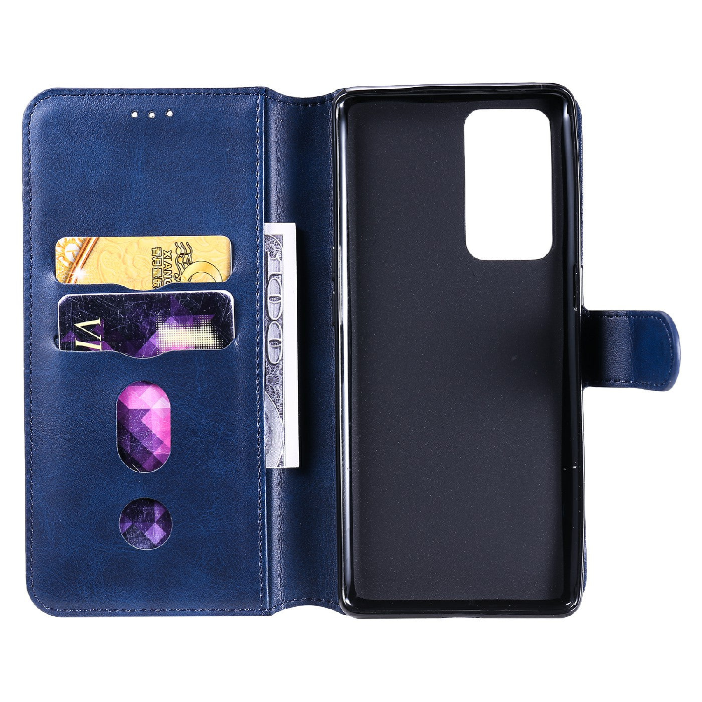 Shockproof PU Leather Wallet Stand Folio Flip Phone Cover for Oppo Reno6 Pro+ 5G/Pro 5G (Snapdragon)