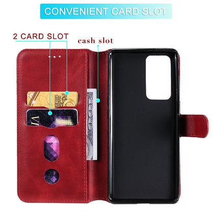 Shockproof PU Leather Wallet Stand Folio Flip Phone Cover for Oppo Reno6 Pro+ 5G/Pro 5G (Snapdragon)