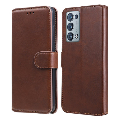 Shockproof PU Leather Wallet Stand Folio Flip Phone Cover for Oppo Reno6 Pro+ 5G/Pro 5G (Snapdragon)