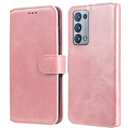 Shockproof PU Leather Wallet Stand Folio Flip Phone Cover for Oppo Reno6 Pro+ 5G/Pro 5G (Snapdragon)