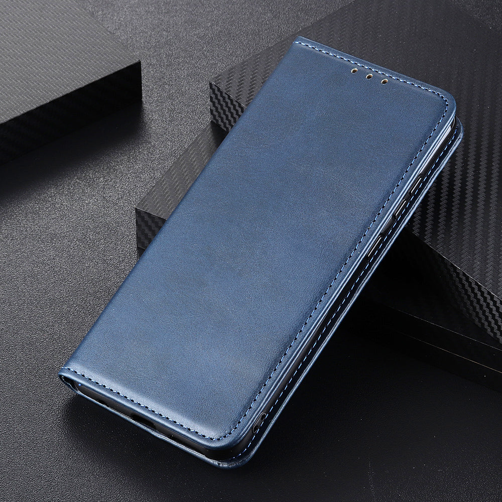 Full Protective Auto-absorbed Split Leather Wallet Phone Shell with Stand for Oppo A16/A16s/A54s