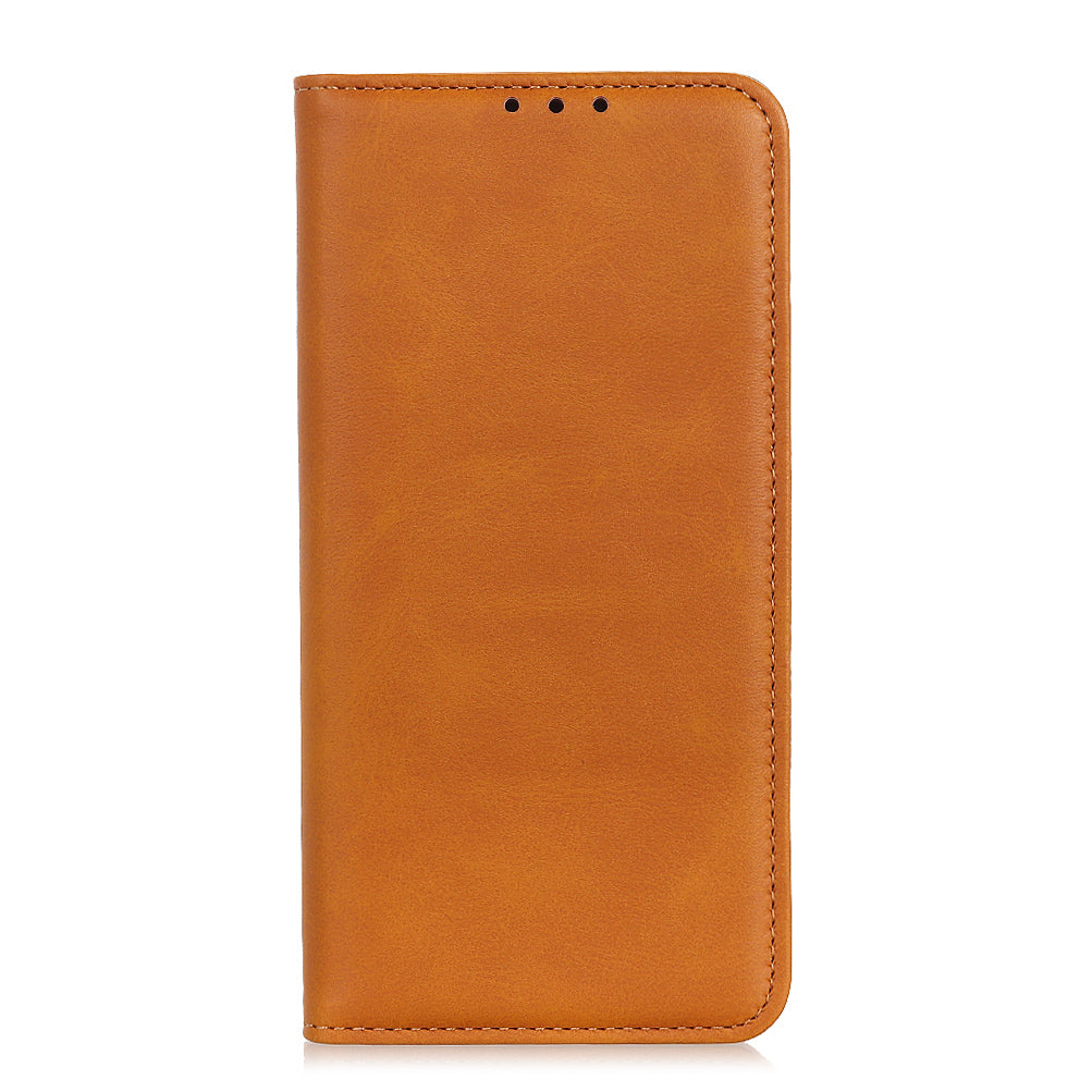 Full Protective Auto-absorbed Split Leather Wallet Phone Shell with Stand for Oppo A16/A16s/A54s