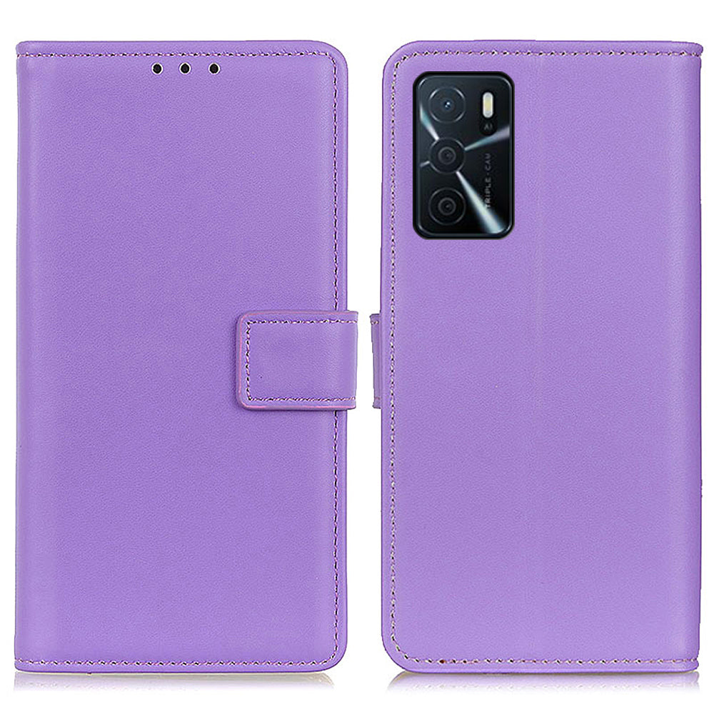 Full Protective Magnetic Clasp Design Leather Wallet Phone Case with Stand for Oppo A16/A16s/A54s