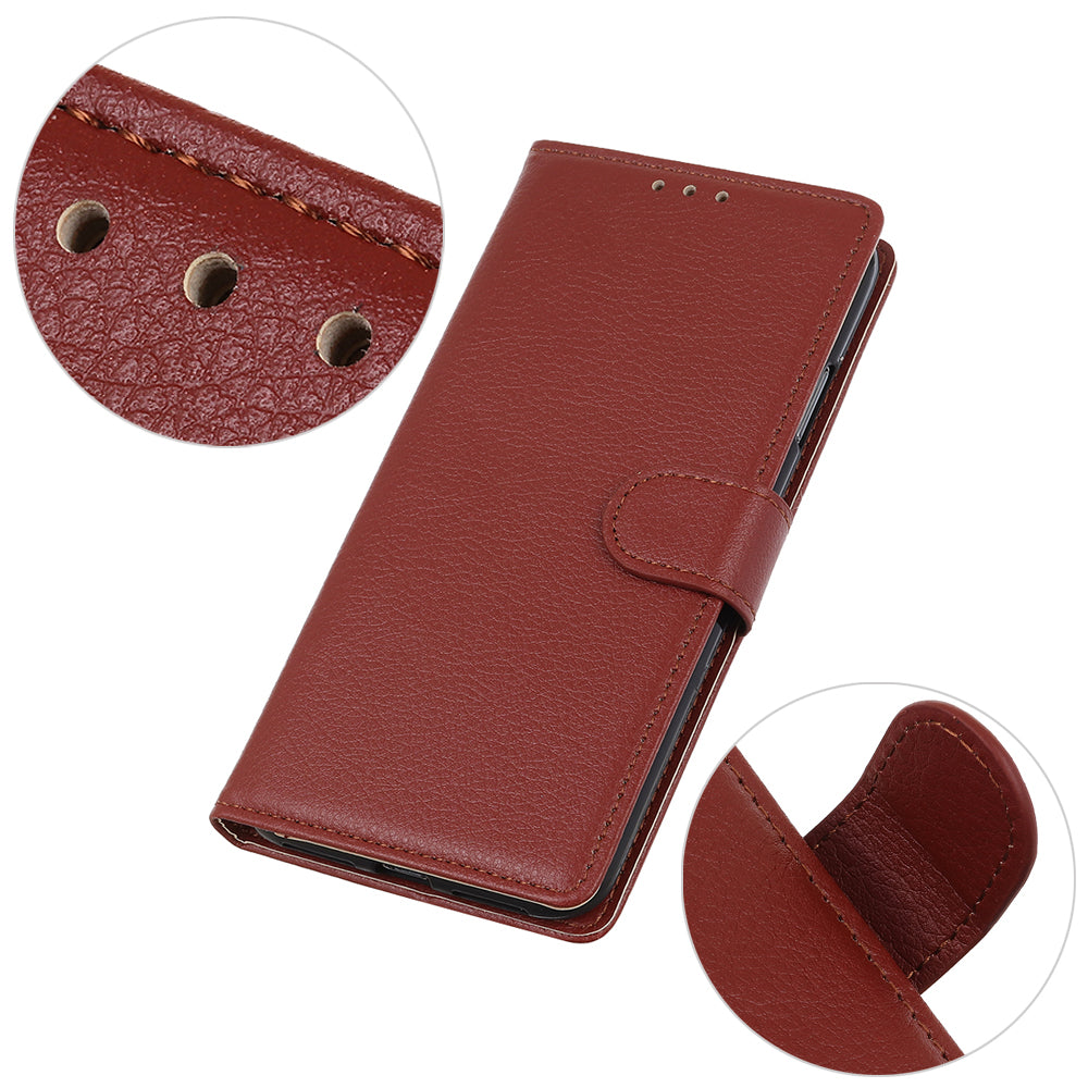 Litchi Texture PU Leather Phone Wallet Flip Case Cover for Oppo A16/A16s/A54s