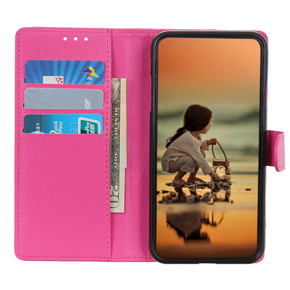 Litchi Texture PU Leather Phone Wallet Flip Case Cover for Oppo A16/A16s/A54s