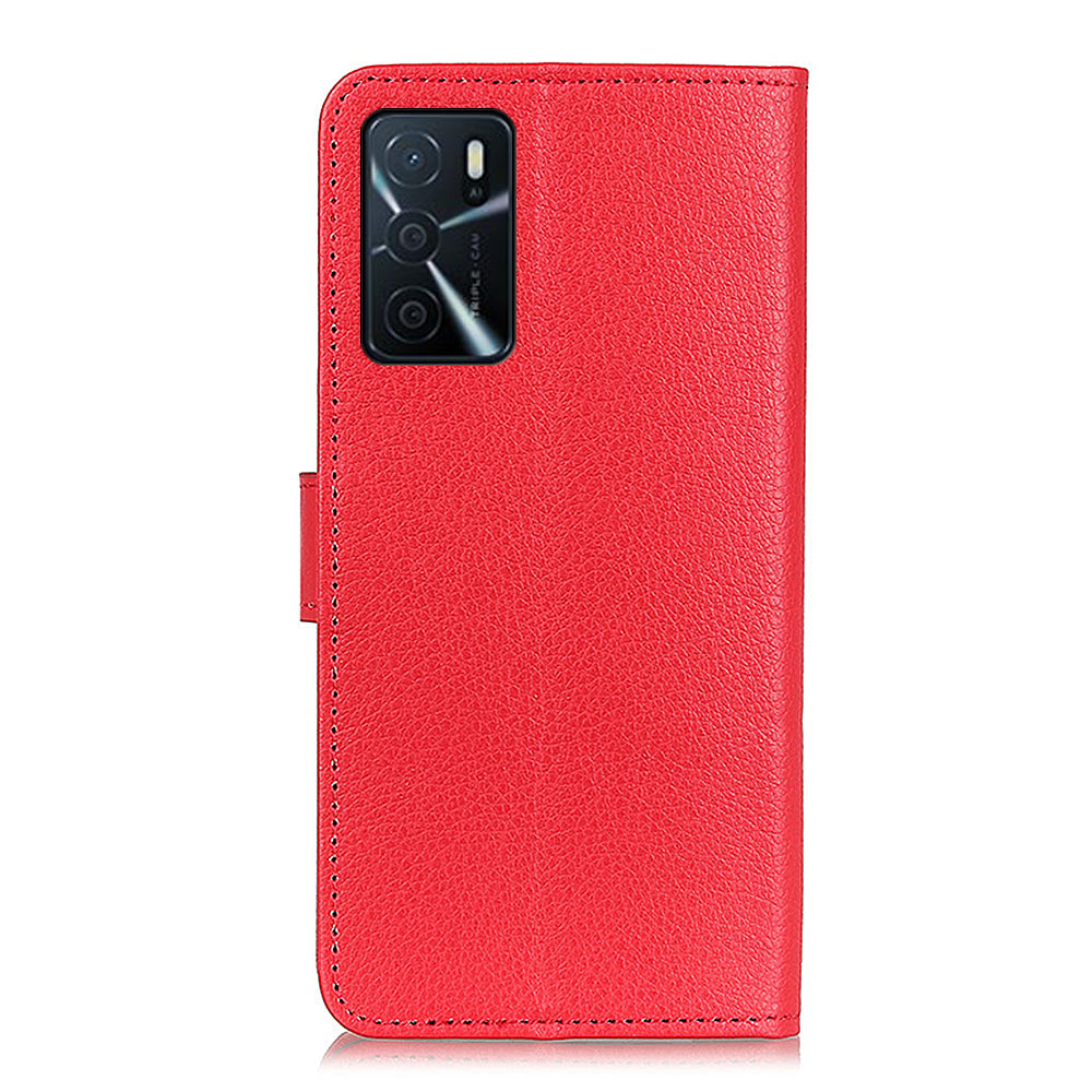 Litchi Texture PU Leather Phone Wallet Flip Case Cover for Oppo A16/A16s/A54s