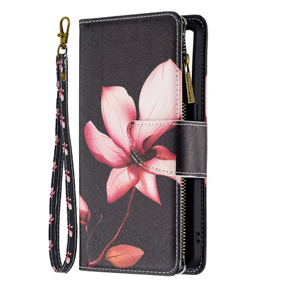 BF03 Zipper Wallet Design Leather Protective Phone Case with Stand for Oppo Reno6 5G