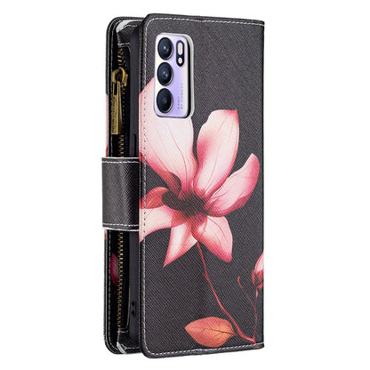 BF03 Zipper Wallet Design Leather Protective Phone Case with Stand for Oppo Reno6 5G