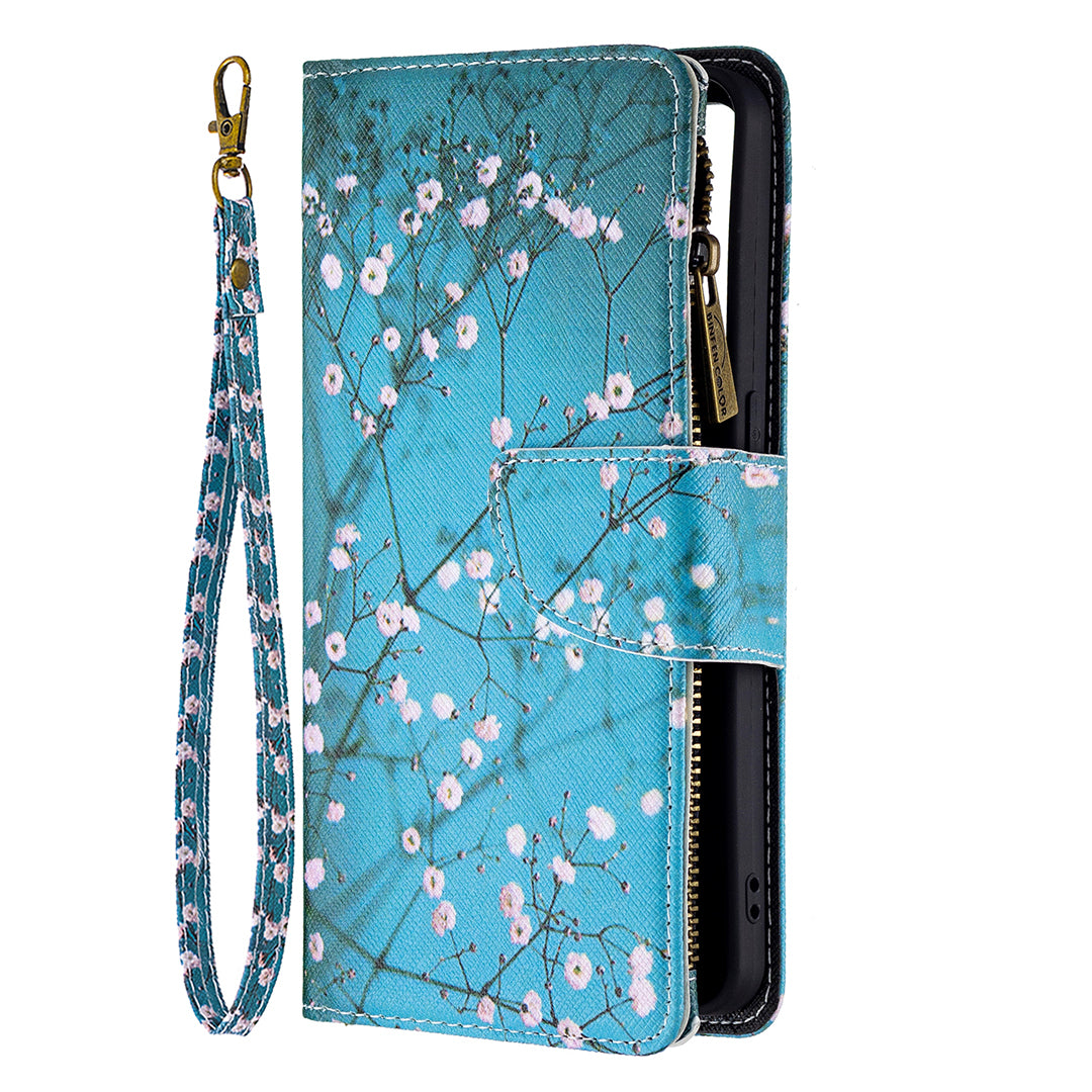 BF03 Zipper Wallet Design Leather Protective Phone Case with Stand for Oppo Reno6 5G