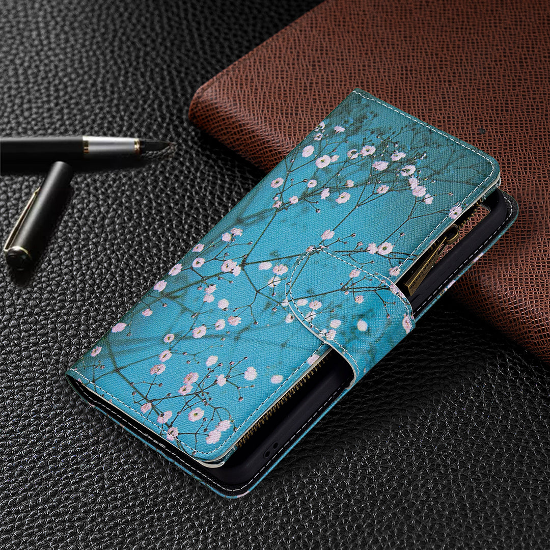 BF03 Zipper Wallet Design Leather Protective Phone Case with Stand for Oppo Reno6 5G