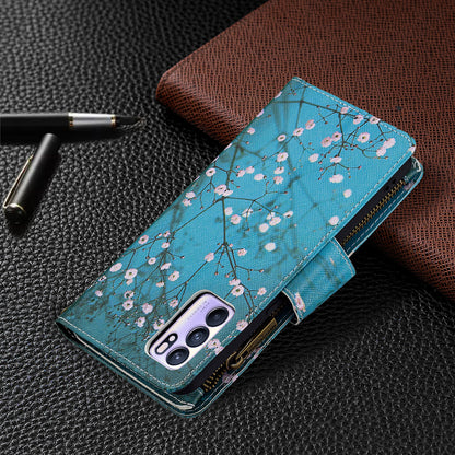 BF03 Zipper Wallet Design Leather Protective Phone Case with Stand for Oppo Reno6 5G