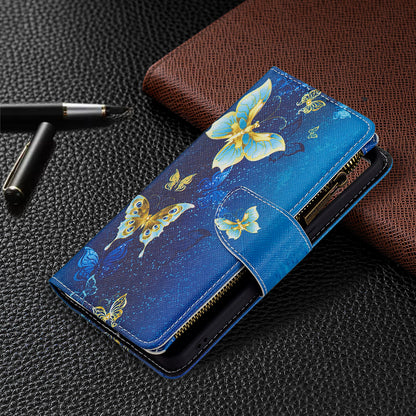 BF03 Zipper Wallet Design Leather Protective Phone Case with Stand for Oppo Reno6 5G