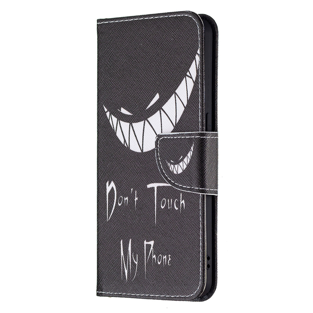 Pattern Printing Drop-Resistant Magnetic Leather Wallet Case with Stand for Oppo Reno6 5G