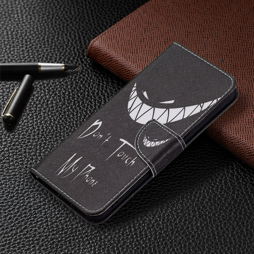 Pattern Printing Drop-Resistant Magnetic Leather Wallet Case with Stand for Oppo Reno6 5G