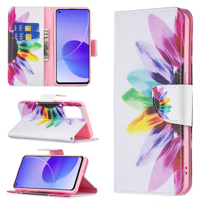 Pattern Printing Drop-Resistant Magnetic Leather Wallet Case with Stand for Oppo Reno6 5G