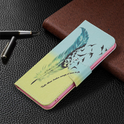 Pattern Printing Drop-Resistant Magnetic Leather Wallet Case with Stand for Oppo Reno6 5G