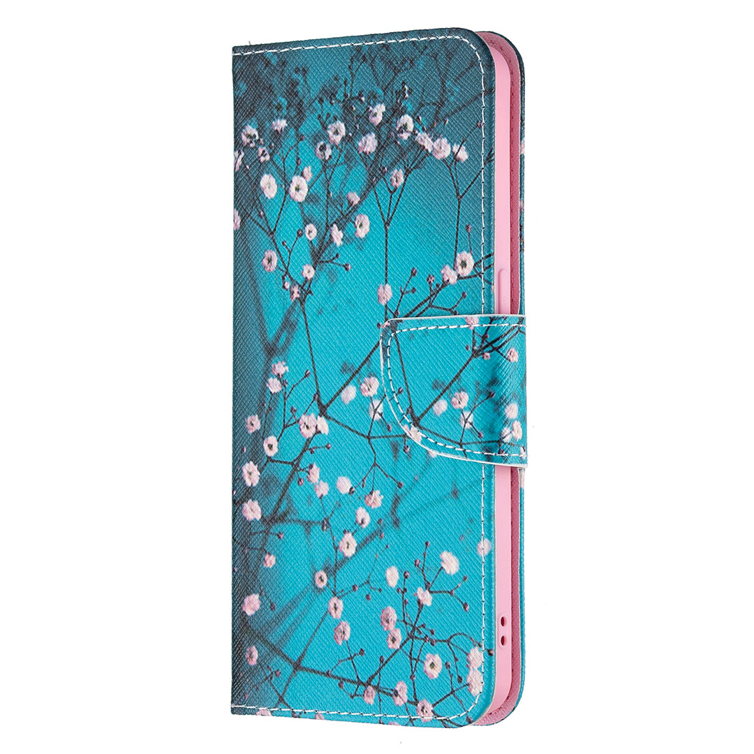 Pattern Printing Drop-Resistant Magnetic Leather Wallet Case with Stand for Oppo Reno6 5G