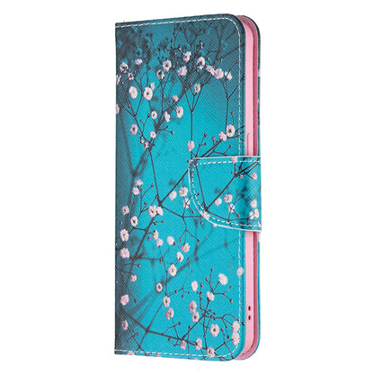 Pattern Printing Drop-Resistant Magnetic Leather Wallet Case with Stand for Oppo Reno6 5G