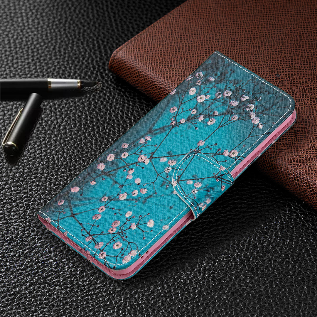 Pattern Printing Drop-Resistant Magnetic Leather Wallet Case with Stand for Oppo Reno6 5G